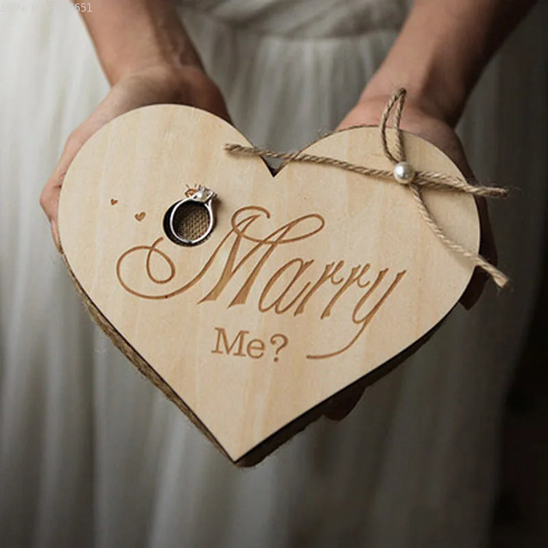 Ring Pillow Customization Perpsonal Engagement Marriage Proposal Wedding Day Manual Farmhouse Gift Box