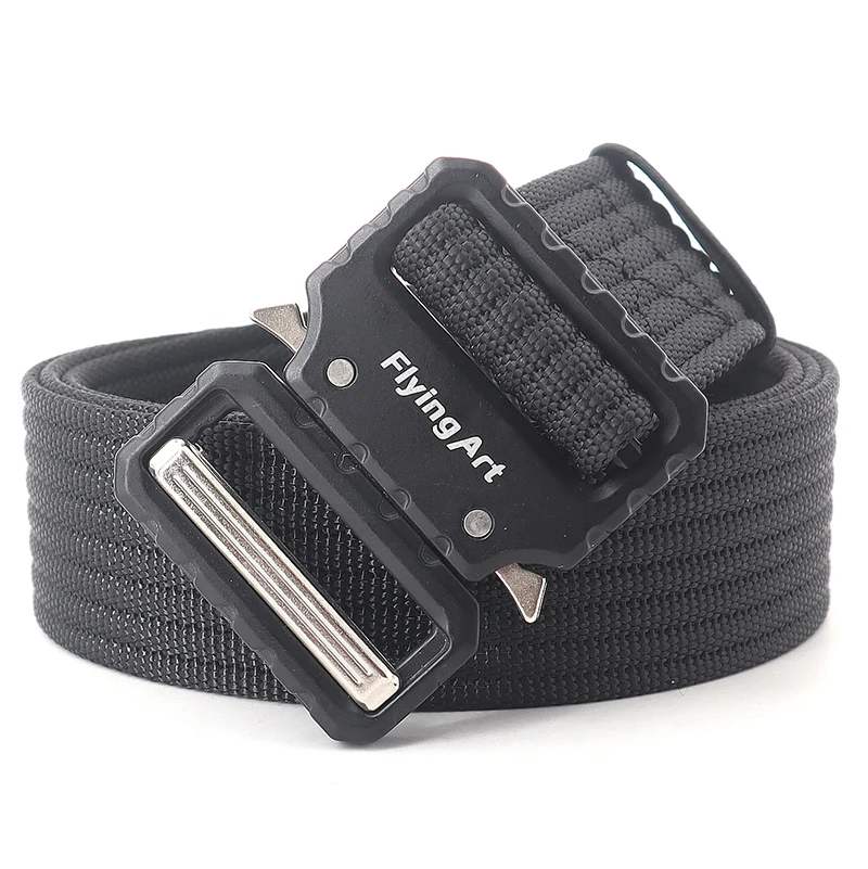 

Men Belts For Army Military Tactical Nylon Belt Quick Release Buckle Metal Adjustable Man Belt Outdoor Waist 48 Inch 3.8cm Wide