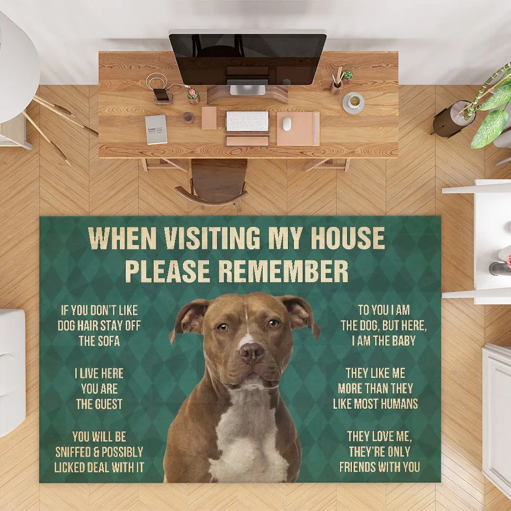 

American Staffordshire Terrier Dog Carpet 3D Printed Carpet Mat for Living Room Doormat Flannel Print Bedroom Non-slip Floor Rug