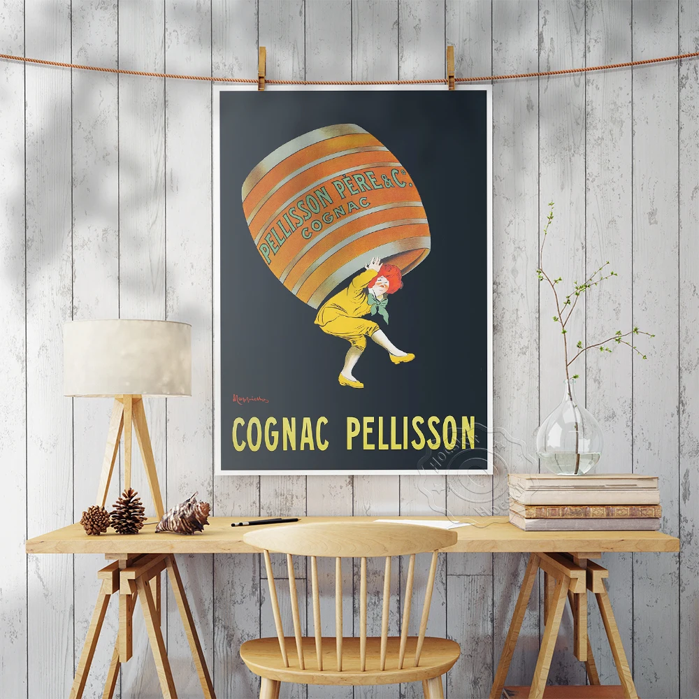 European Vintage Classic Advertising Poster,Leonetto Cappiello Cognac Pellisson Publicity Advertising Prints, Bar Pub Club Decor