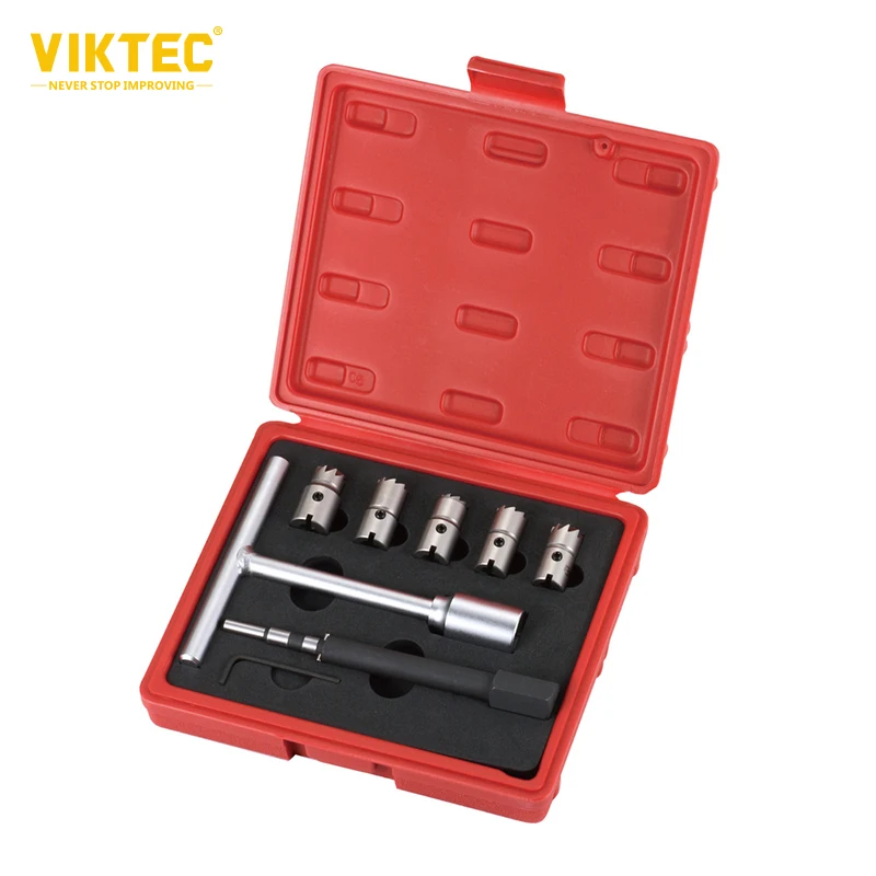 VT01311 8pcs Diesel Injector Seat Cutter Set Universal Injector Seat Cleaning Tool