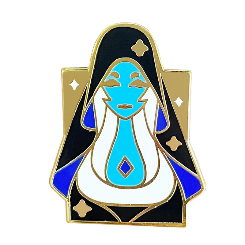 A hard enamel pin based on Blue Diamond from the Steven Universe show!