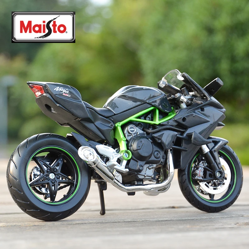 Maisto 1:12 Kawasaki Ninja H2 R Black Die Cast Vehicles Kolekcjonerskie hobby Model motocykla Zabawki