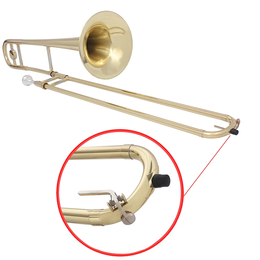 M MBAT Golden Alto Trombone Brass Gold Lacquer Bb Tone B Flat Wind Instrument With Carry Case Mouthpiece Cleaning Cloth Gloves