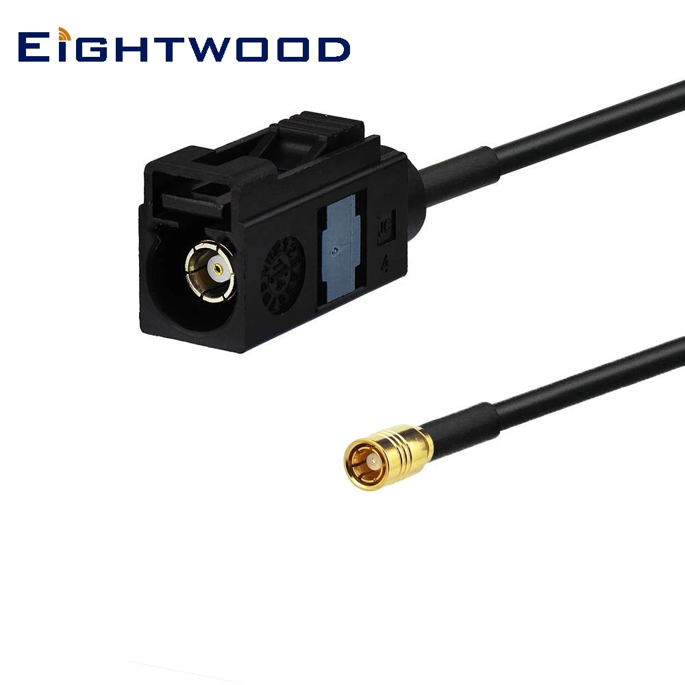 Eightwood Universal Fakra A Female to SMB Male Aerial Extension Lead RG174 Coaxial 3meter for Car DAB Satellite Radio Antenna