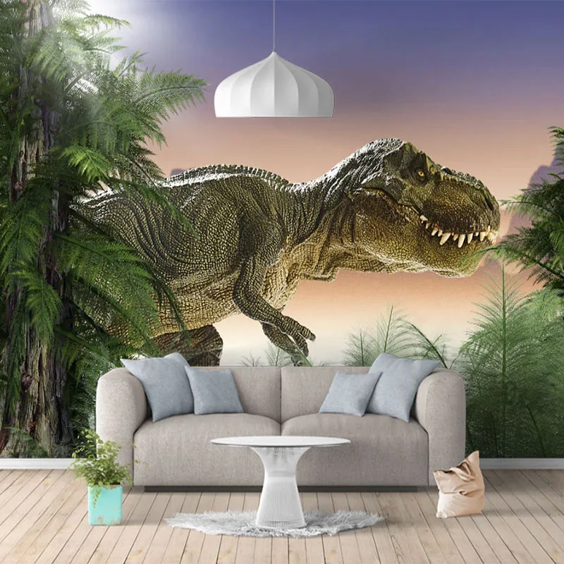 

Custom Mural Wallpaper 3D Stereo Dinosaur Forest Background Wall Painting Children's Bedroom Creative Decor Papel De Parede 3 D