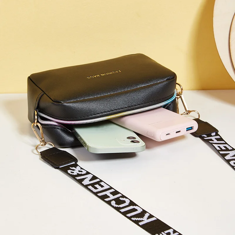 Frauen Handtasche und Geldbörse einfache Designer Mode lässig Umhängetasche breiten Riemen Umhängetasche weibliche kleine Telefon Umhängetasche – Detail 13