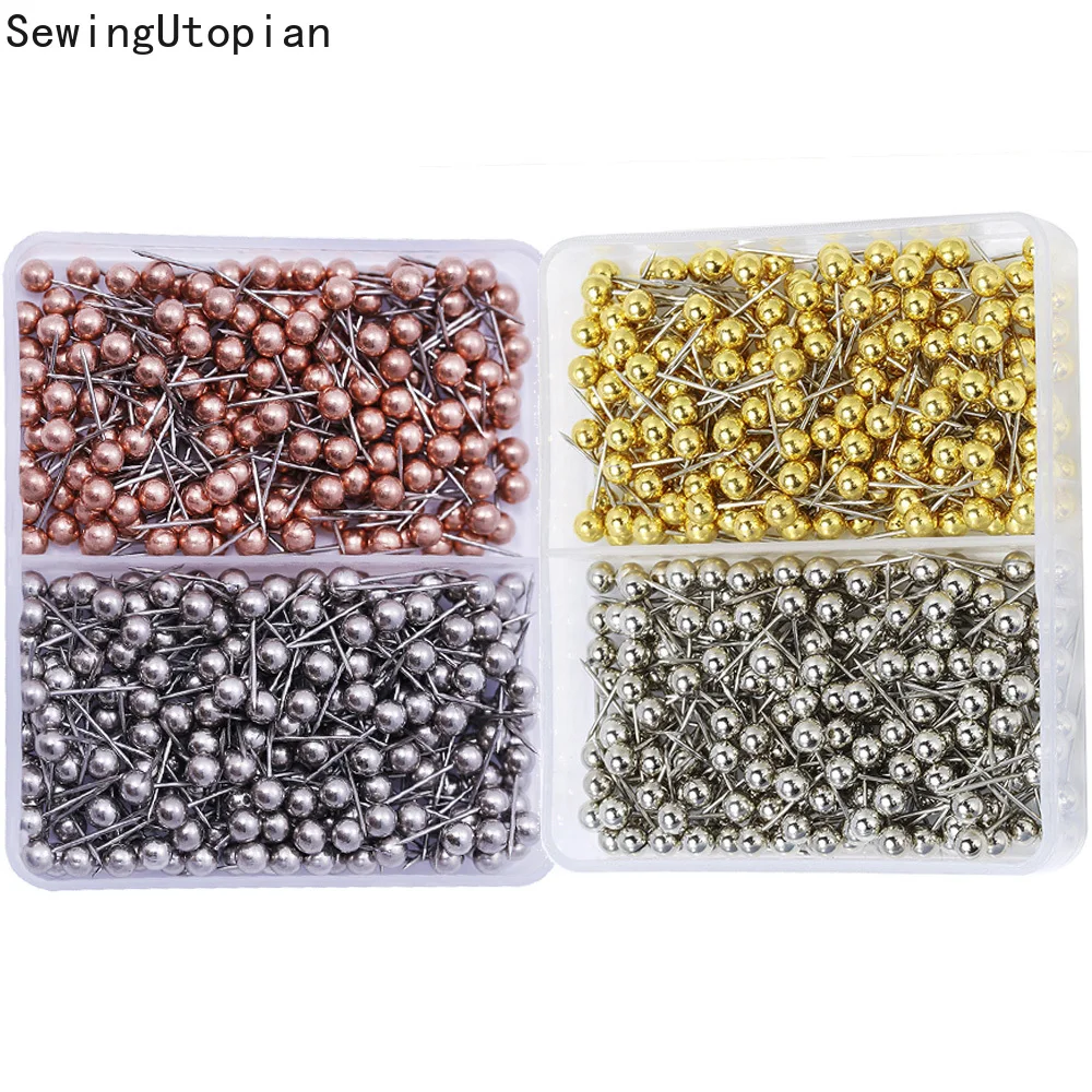 400PCS 4MM Round Plastic Head Steel Point Push Pins Map Thumb Tacks Pin Office School Supplies Safety Dressmaking Pins