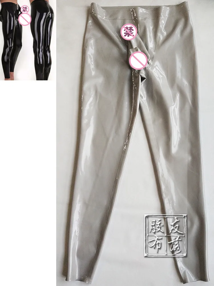 LATEX HOSE MIT PENIS KONDOM MÄNNER DÜNNE LATEX LEGGINGS