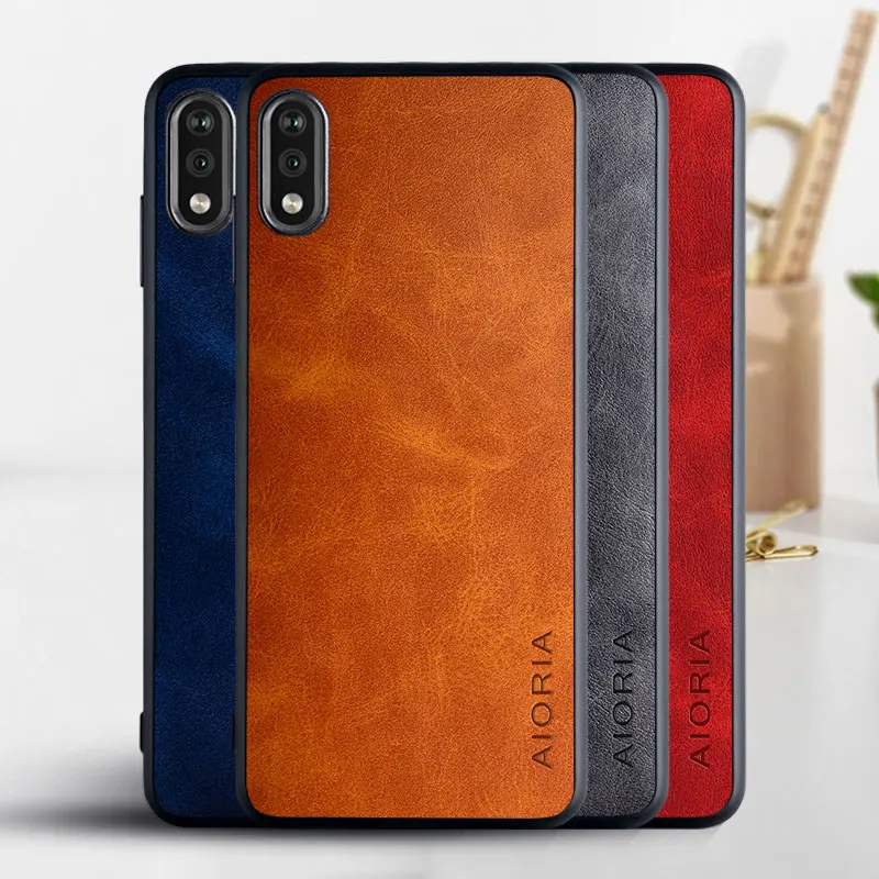 phone Case for Sony Xperia Ace 2 coque Luxury Vintage leather Skin covers for sony xperia ace 2 case funda capa