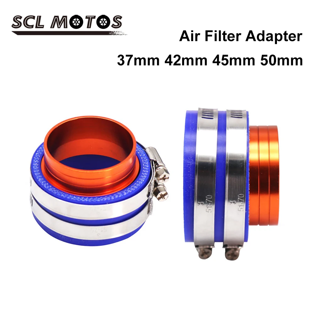 SCL MOTOS Universal 37mm 42mm 45mm 50mm Motorcycle PE PWK Carb Air Filter Adapter Joint Manifold Boot Flange Clamps Interface