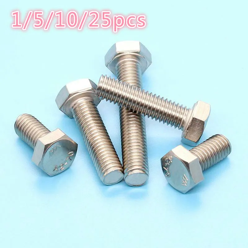 M4 M5 M6 M8 M10 acciaio inossidabile 304 viti esagonali bullone esagonale DIN933 per macchine elettriche costruzione ruote