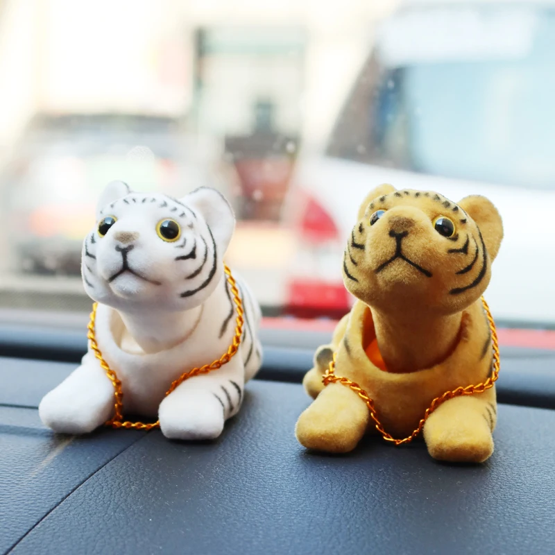 

Resin Car Doll Shake Head Tiger Decoration Auto Center Console Decoration Cute Creative Gift Tabletop Ornament Car Accessories