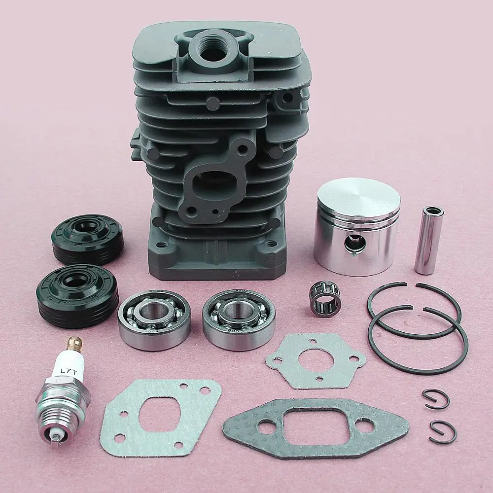 41.1Mm Gergaji Silinder dan Gasket Piston Assy Busi Beralur Bantalan Bola Kit untuk Mitra 350 Mitra 351