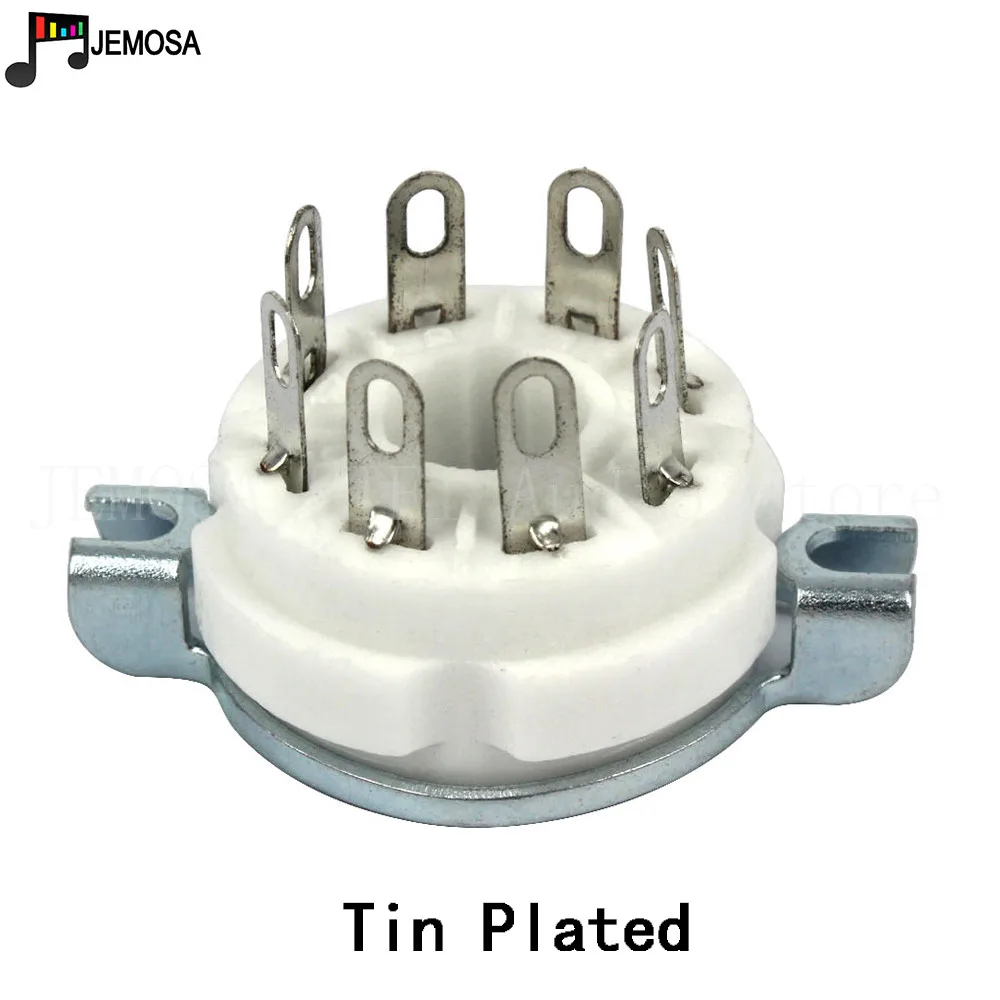 Ceramic K8A 8pin Tube Socket GZC8-Y-1 For KT66 KT88 6SL7 6SN7 5AR4 5U4G 6L6 6V6 GZ34 6N8P 6N9P Vacuum Tube Amplifier