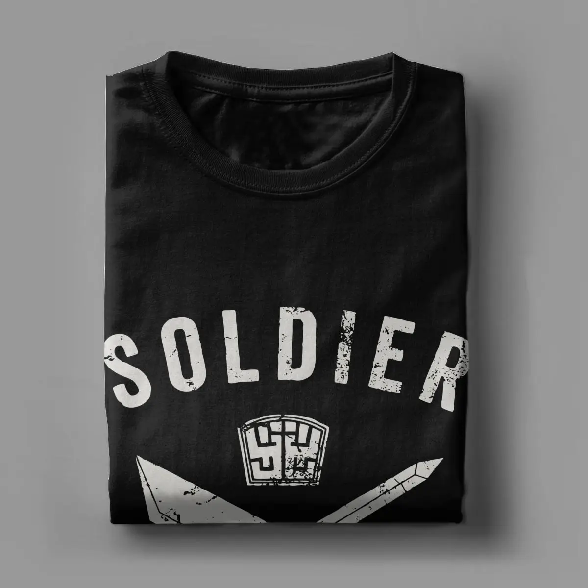 Final Fantasy Soldier T-Shirt for Men Vintage Cotton Tees Crew Neck Short Sleeve T Shirts 6XL Clothing