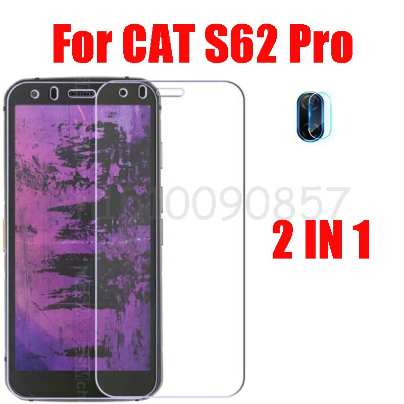 3-in-1 Case Glass For CAT S62 Pro Screen Protector Glass Full Protection on For CAT S62 Pro Camera Lens Glass