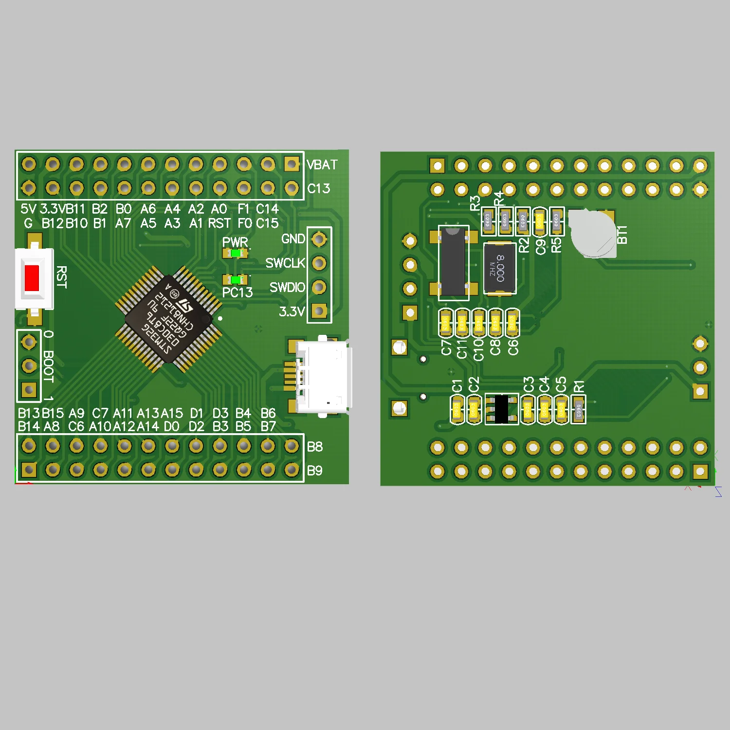 Системная плата Stm32g030, минимальная системная плата Stm32g030c8t6, Новая плата разработки G0 STM