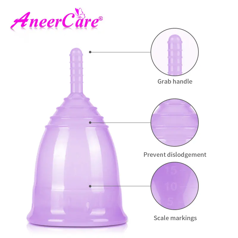 Menstrual Cup Medical Silicone Women\'s Hygienic Collector Kit Silicon Female Hygiene Menstruation Period Cups Vagina Personal