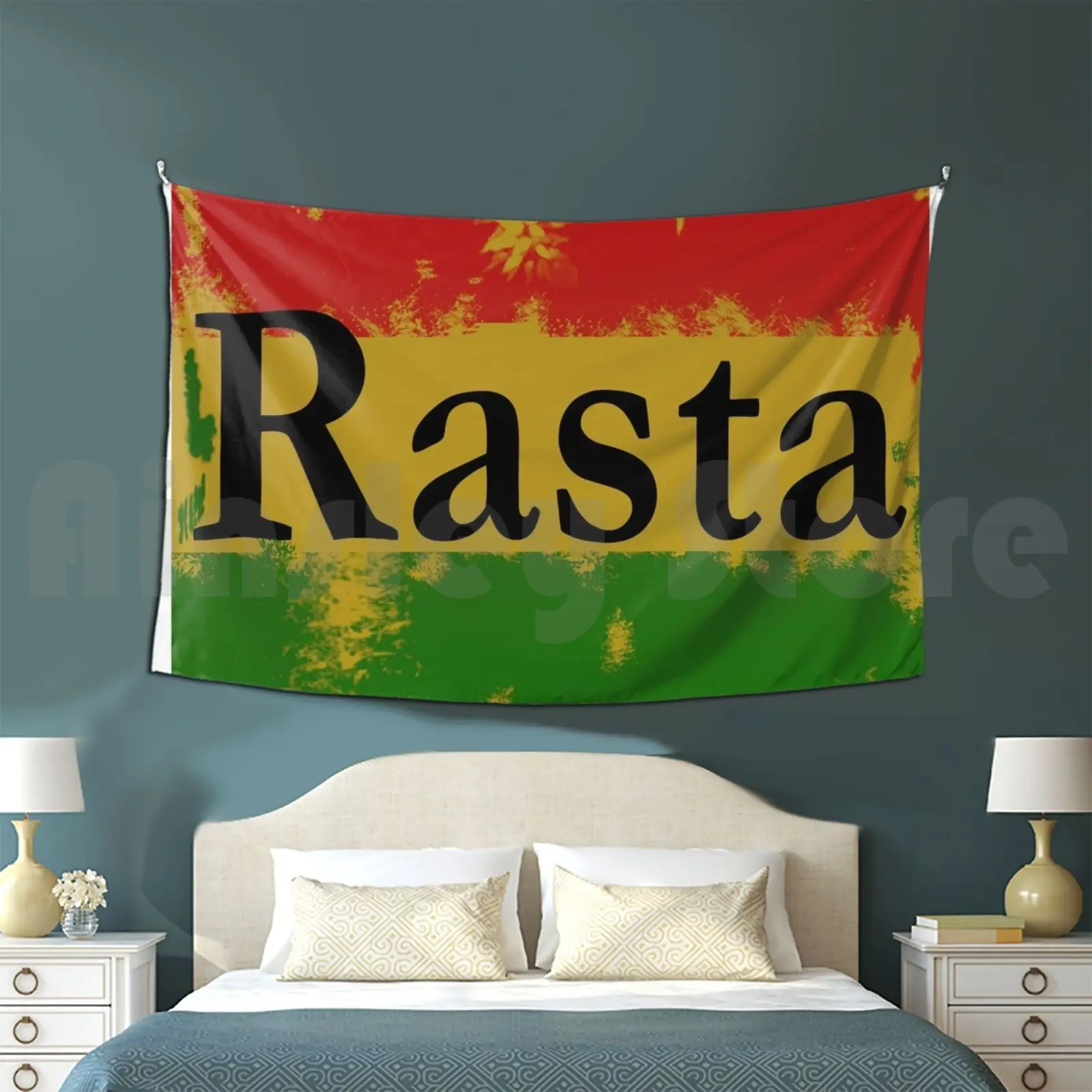 Rasta Colors Tapestry Living Room Bedroom 2150 Rasta Rasta Jamaican Jamaica Dub Ska Caribbean Island Rasta Reggae