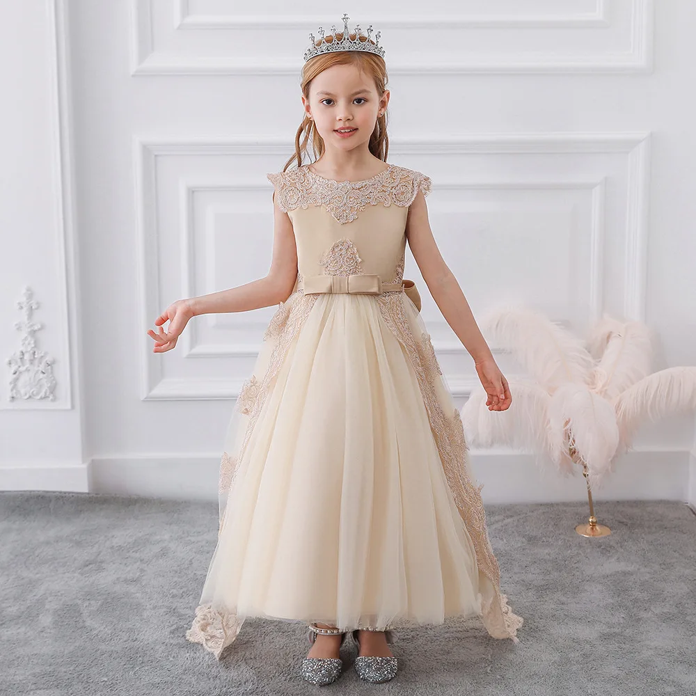 robes-a-fleurs-pour-filles-tenue-de-mariage-elegante-en-dentelle-pour-enfants-longue-queue-sans-manches-avec-nœud-papillon-a-la-mode