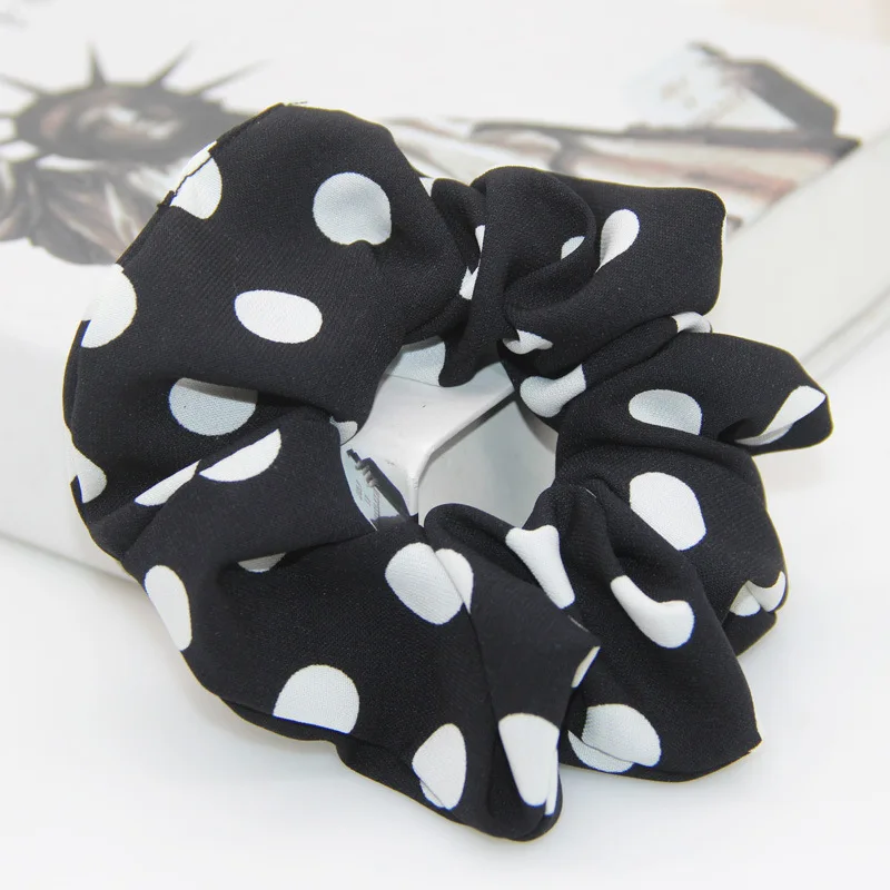 Dot fashion Women Hair Accesorios Ladies Hair Tie  Lady Scrunchies Ponytail Hair Female Girl Holder Rope Headwear PJ954