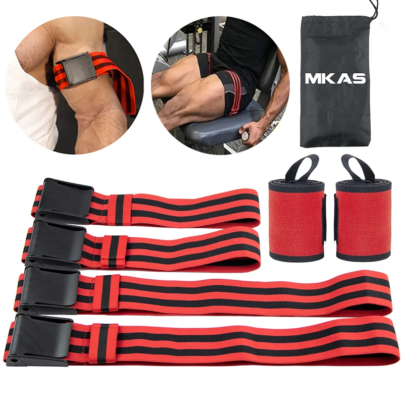 Bandas de oclusión BFR para entrenamiento, equipo de gimnasio para Fitness, culturismo, levantamiento de pesas, brazo, pierna, crecimiento muscular,