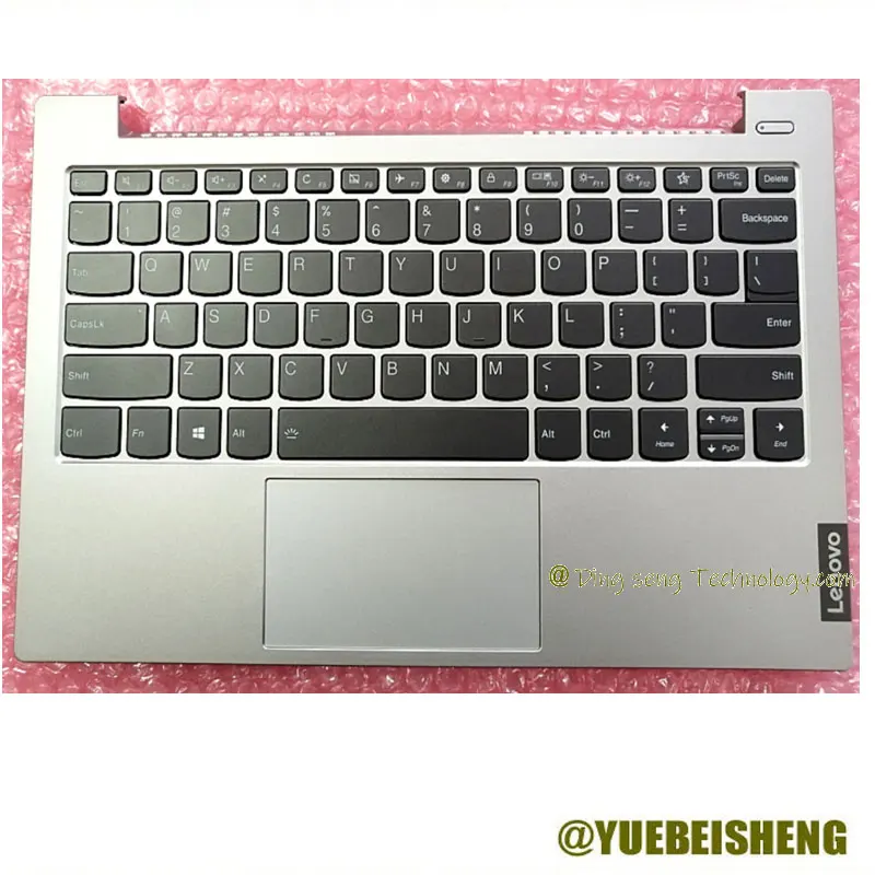 

YUEBEISHENG 95%New/Org For Lenovo IdeaPad S340-13 Palmrest US Keyboard upper cover Touchpad,Silver,100%tested