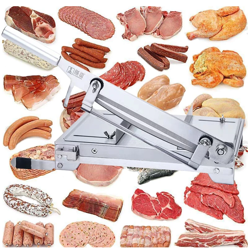 13.5 Inch Bone Cutting Machine Household Meat Slicer Chicken Duck Fish Lamb Meat Slicer Stainless Steel Commercial Hay Cutter