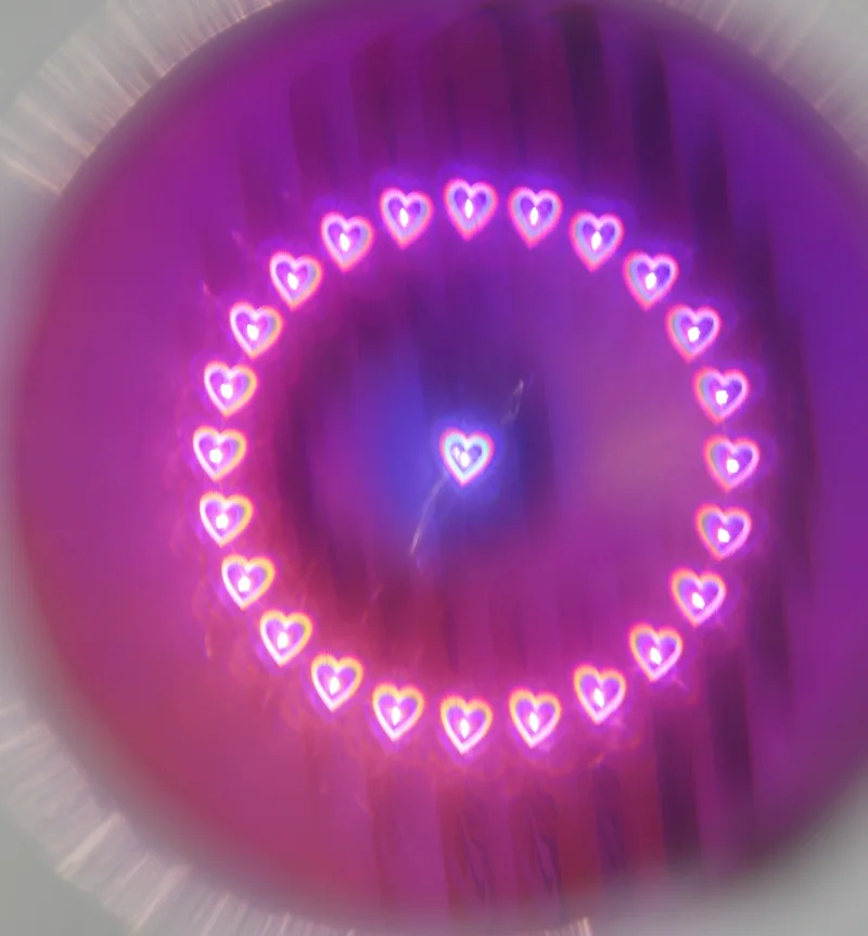 Wormhole kaleidoscope  + Heart Glasses