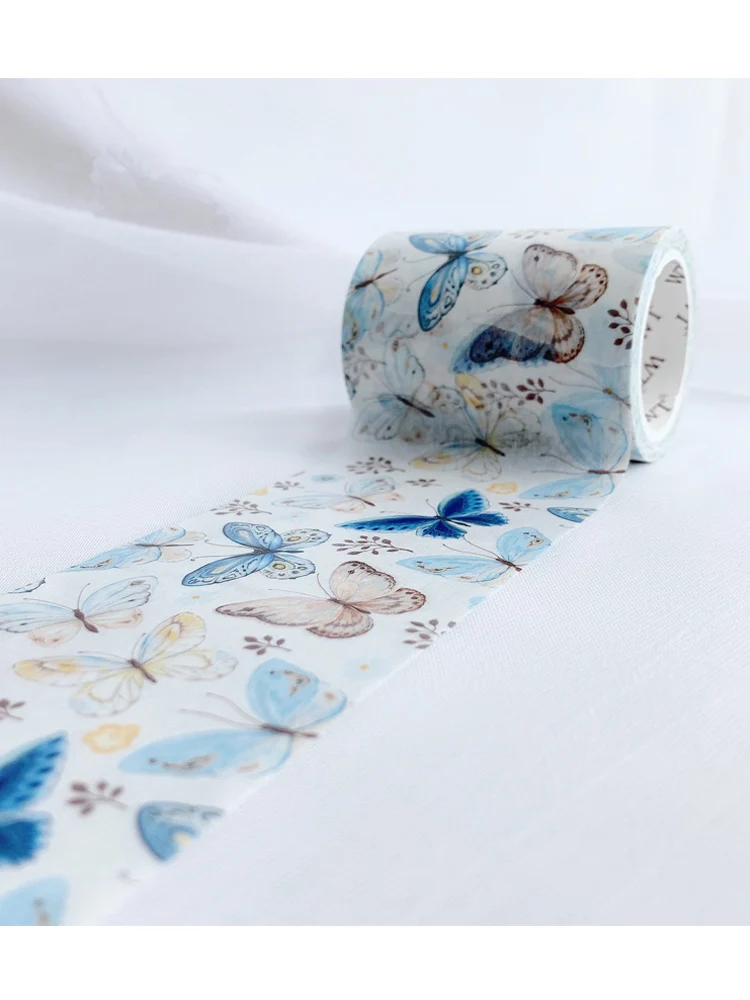 

Butterfly Colored Collage Washi Tape Ins Style Digital Printing DIY Masking Blue Scrapbook Decoration Sticker School Stationery
