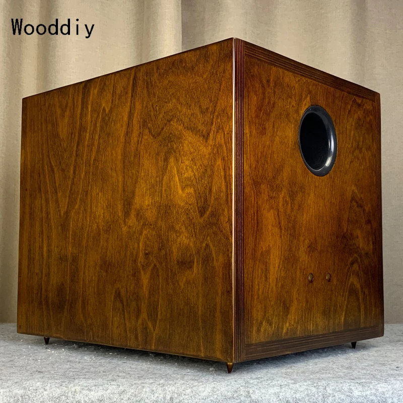 Wooddiy Customized 12 Inch One Piece Subwoofer Bass Empty Speaker Box Birch Plywood Wood Classic Woofer Cabinet Shell