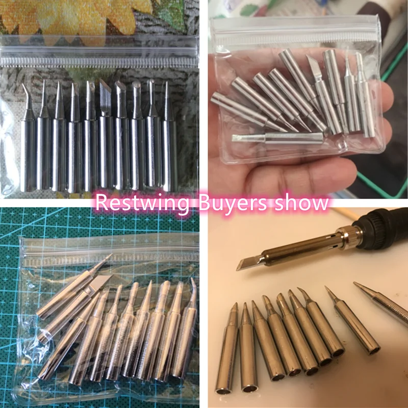 10 Tips Set  Soldering Iron Tips Solder Tip Lead-free Screwdriver Iron Tip 900-T-I/ BK/ 1.6D/ 2.4D/ 3.0D/ 2C/ 3C/ 4C