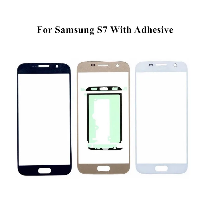 Touch Screen Front Glass For Samsung Galaxy S7 Edge G935 G935F LCD Display External Glass Replacement Free Adhesive