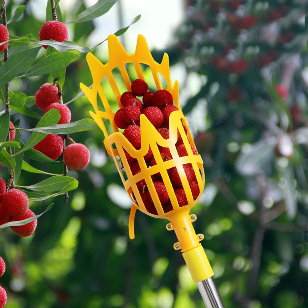 Máquina de recolección de plástico para el hogar, recogedor de frutas de caqui de gran altura, atrapamoscas, herramientas de jardín sin varilla