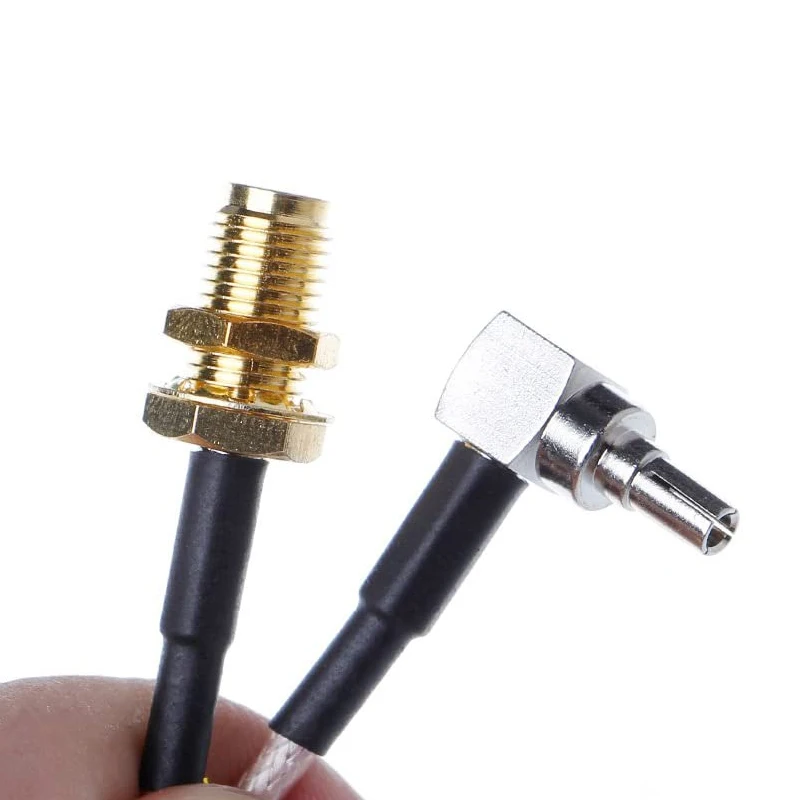 

10 /100pcs15cm SMA Female to CRC9 Right Angle Connector RG316 Pigtail Cable