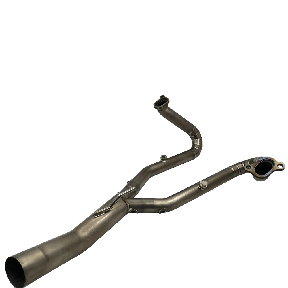 

Real Titanium Alloy motorcycle exhaust muffler contact middle pipe slip on for BMW R 1200 GS