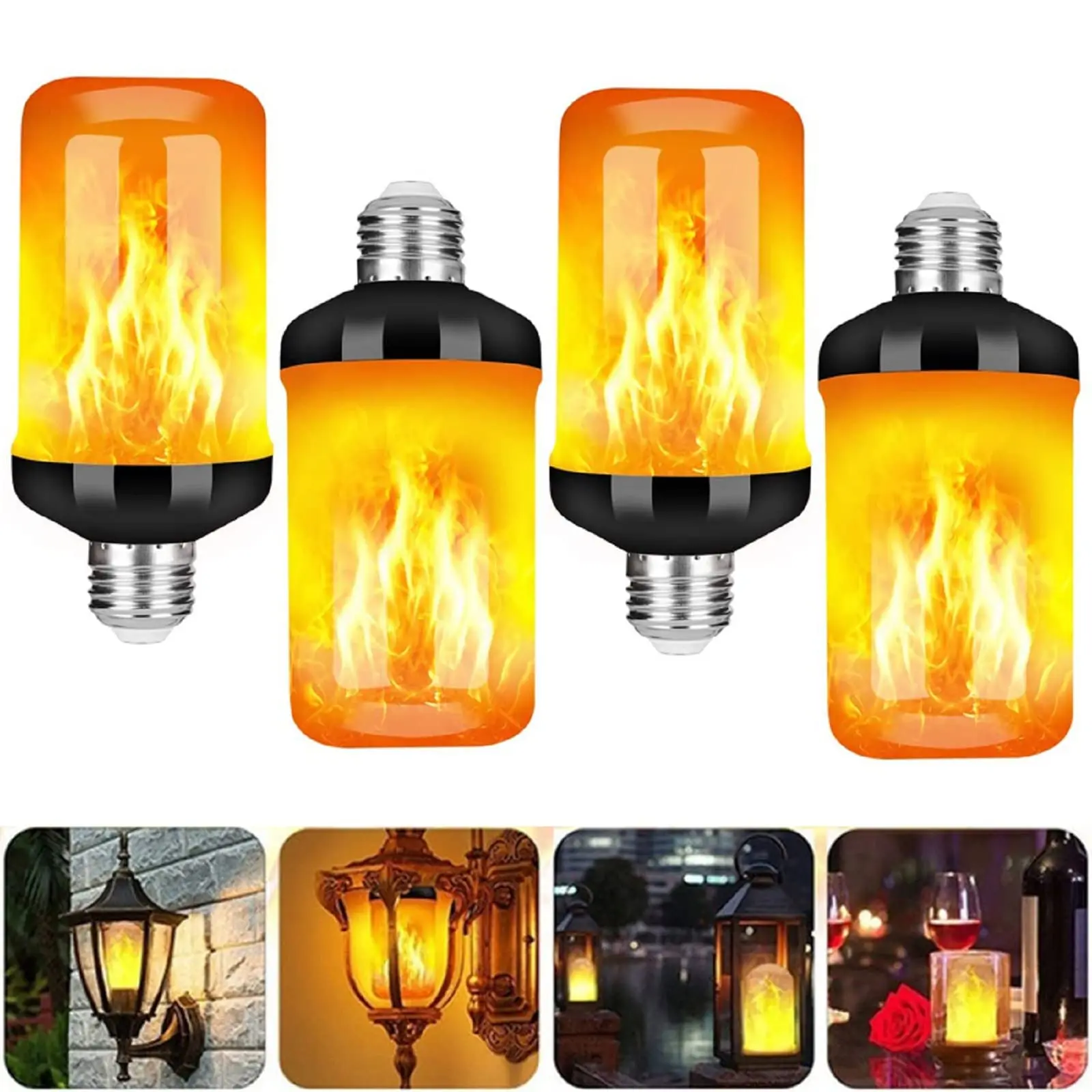 

E27 LED Flame Bulb Fire E26 B22 lamp Corn Bulb Flickering LED Light Dynamic Flame Effect 5W 85V-265V for Home Lighting