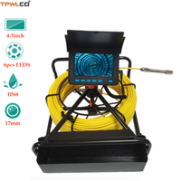 TPWLCO 10-50m Cable Sewer Waterproof Endoscope Inspection System 4.3\