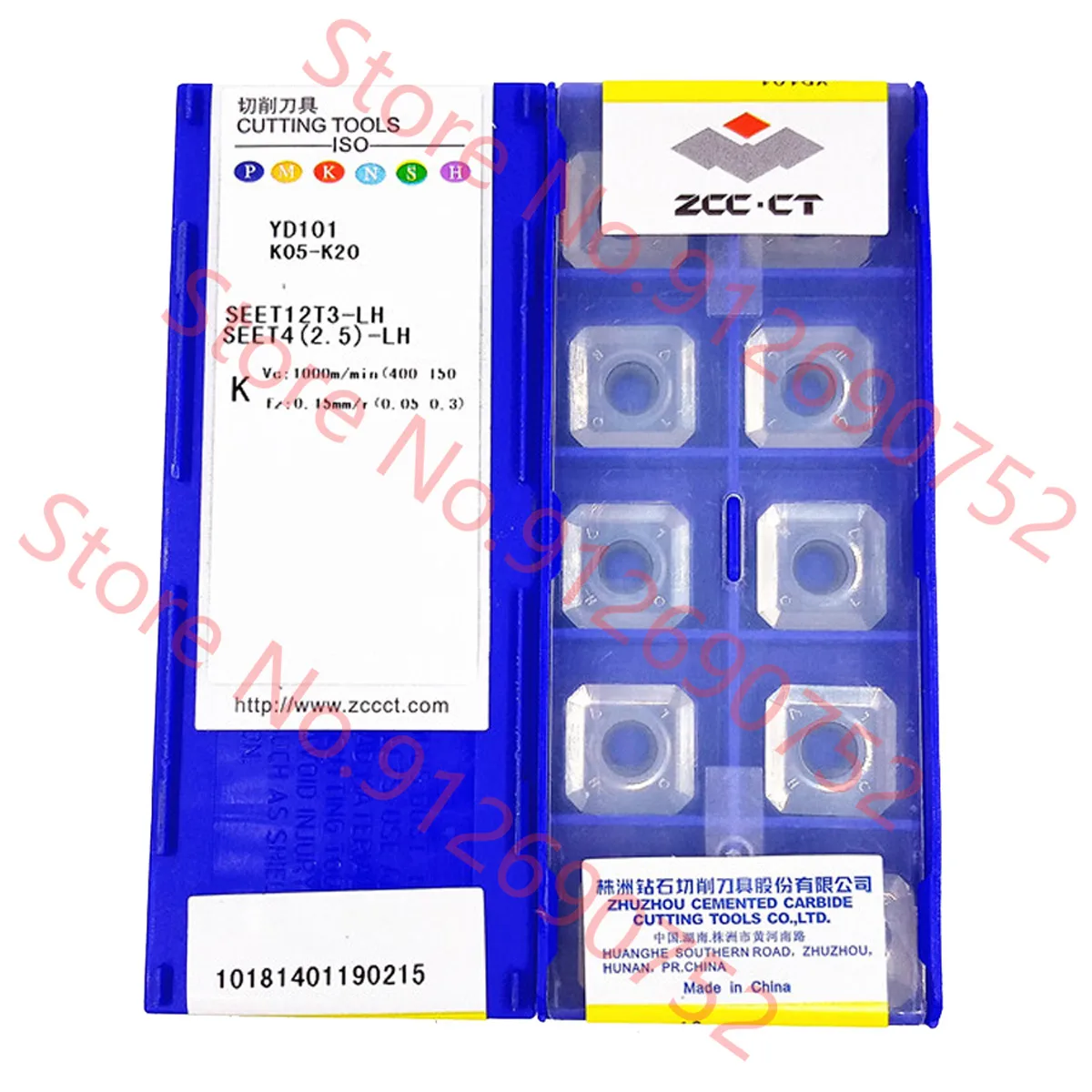 

SEET12T3-LH SEET120308-LH YD101 ZCC.CT Carbide Insert SEET Inserts