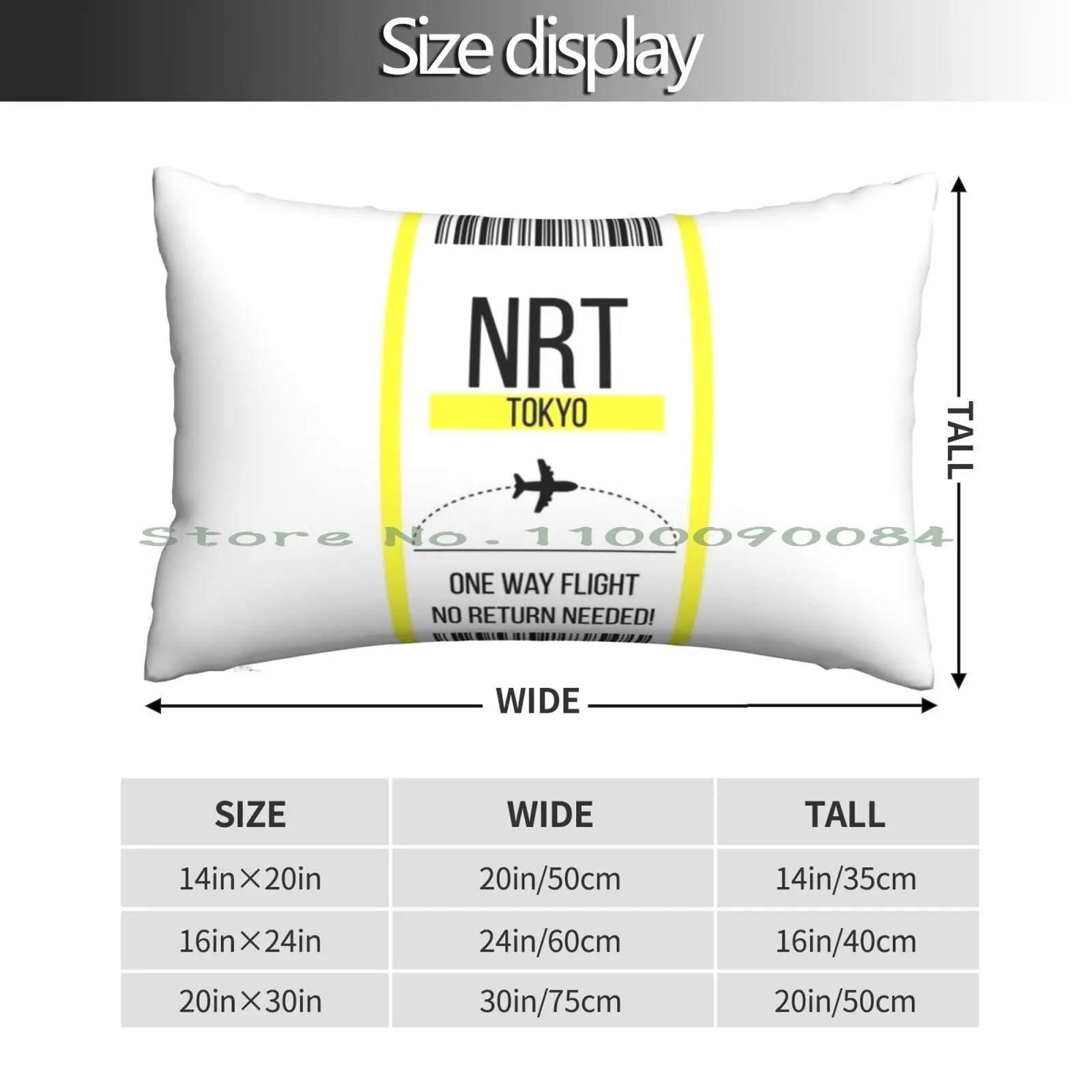 One Way Ticket To Tokyo! Pillow Case 20x30 50*75 Sofa Bedroom Tempus Fugit Latin Motto Once Upon A Time Time Flies Buy Bitcoin