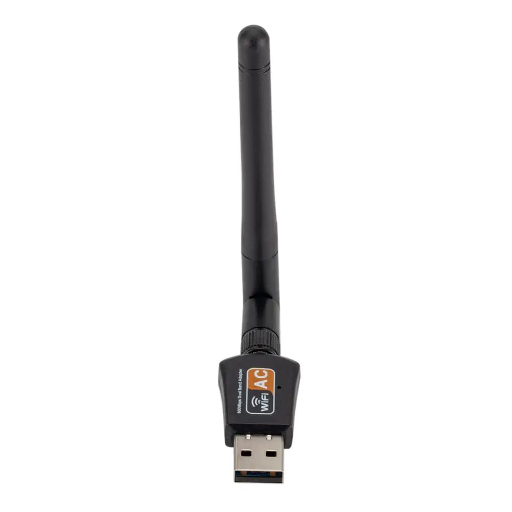 Dual Band USB WIFI Adapter 802.11AC 600Mbps 2.4G 5GHz with external Antenna compatible with Windows XP/Vista/7/8/10,MAC OS