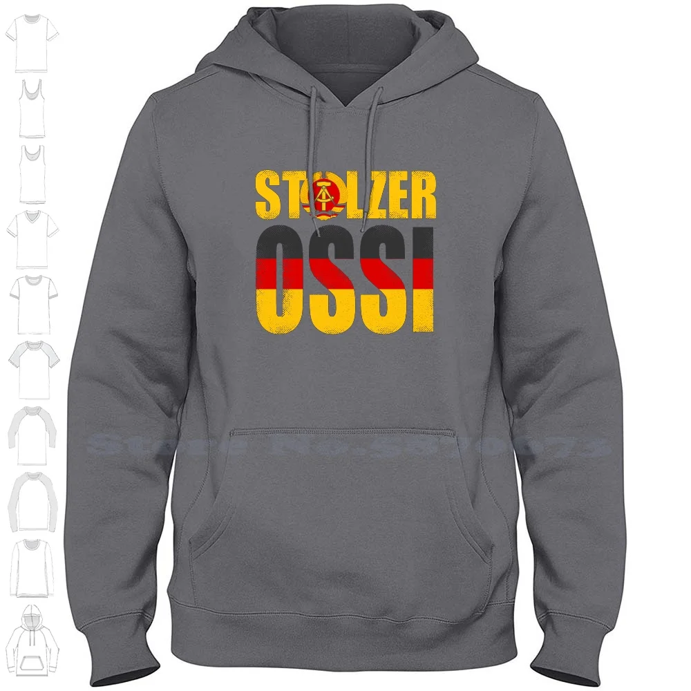 Stolzer Ossi Ddr Ostdeutschland 100% Cotton Hoodie T-Shirt Ddr Ostdeutschland Ossi Wessi Ostalgie Osten Sachsen