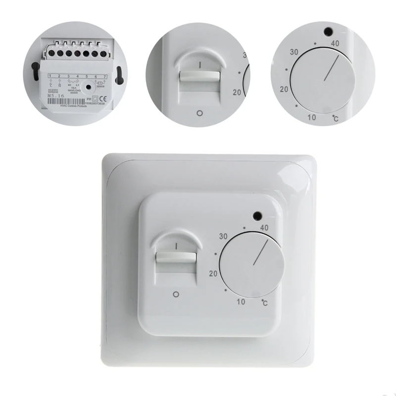 Novo e quente tf719 16a temperatura ambiente controlador termostato manual de aquecimento piso elétrico