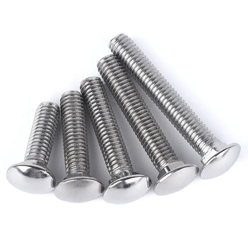 304 Stainless Steel  Cap Head Screw Bolt with Square neck Dome Head Screws Fastener for Storage Rack M4 M5 M6 M8 M10 M12