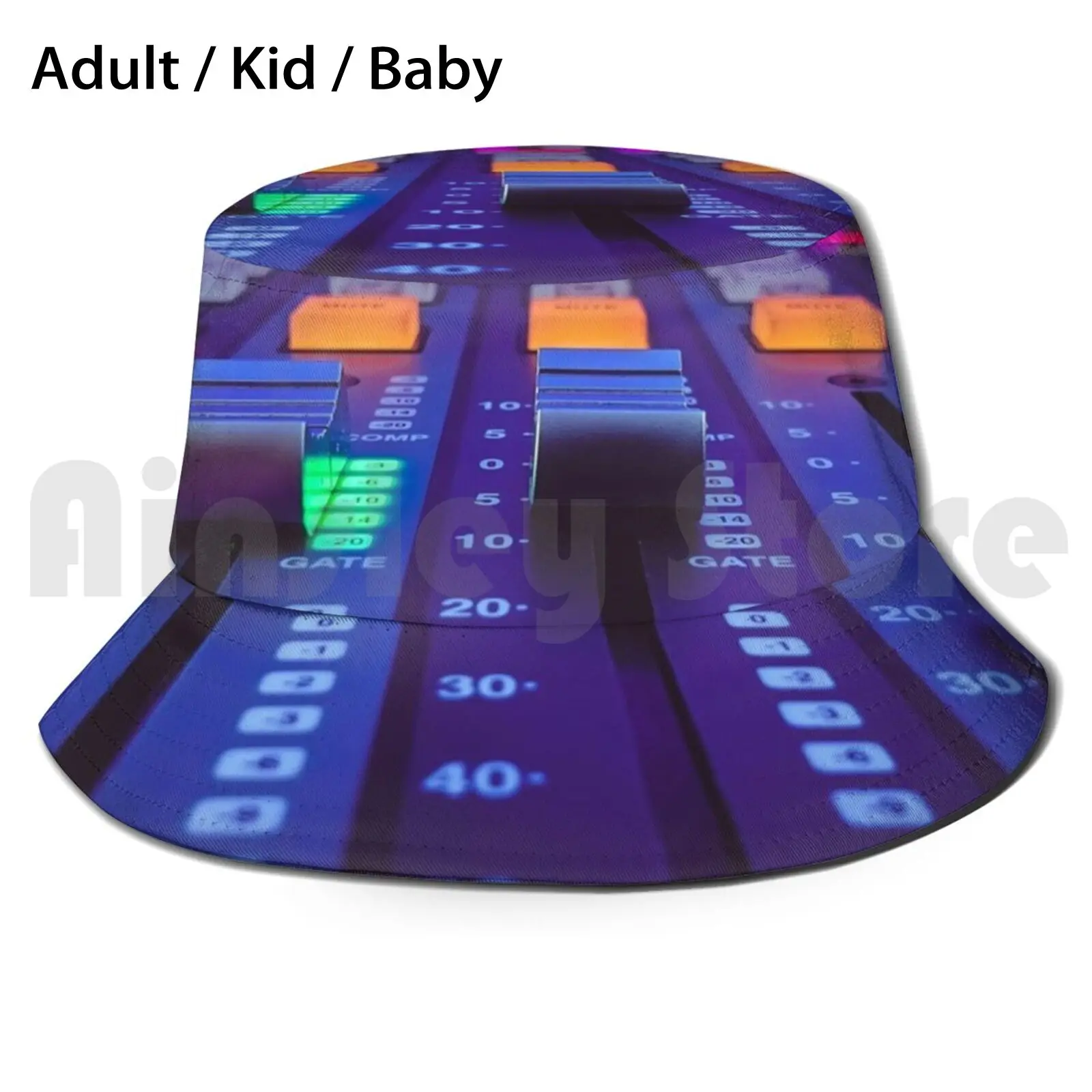 Mission Control Bucket Hat Adult kid baby Beach Sun Hats Console Soundboard Fader Ssl Digico Avid Midas Roadie Tentigo