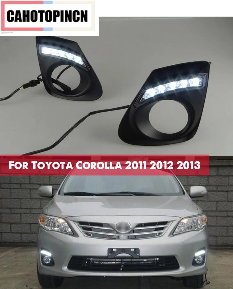 

For Toyota Corolla 2011 2012 2013 Super Brightness 12V LED Car DRL Daytime Running light Waterproof ABS Daylight Bulb fog lamp