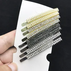 2Pc Classic Fashion Pearl Zircon Hair Stick Shining Hair Pins Crystal  Rhinestones Hair Clips Women  Hair Accessorie Jewelry