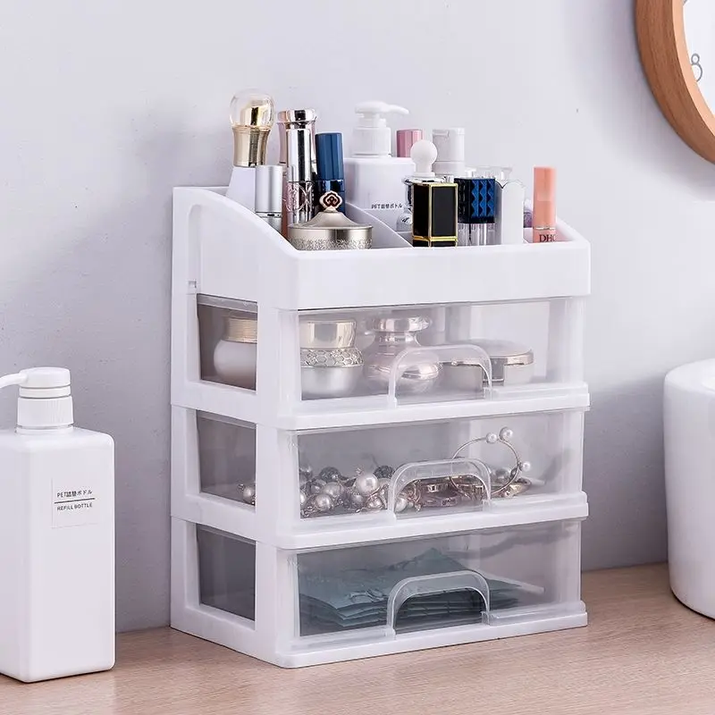 Storage Case Multi-Function Desktop Sundry Makeup Organizer Cosmetics Drawer Jewelry Storage Box Container Lipstick Holder