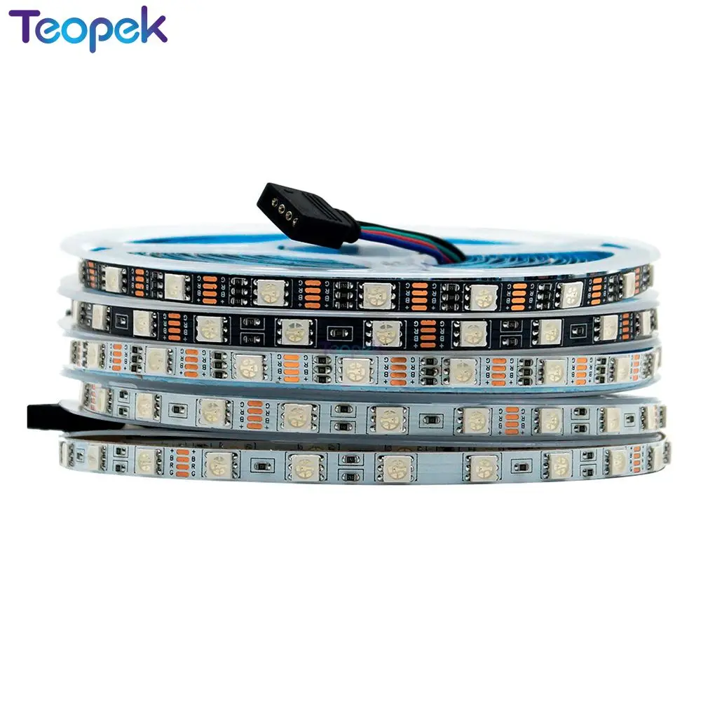 

SMD 5050 RGB Светодиодная лента 6 мм FPBC панель 60 светодиодов/м светильник Высокая яркость Светодиодная гибкая лента DC5V/12V/24V
